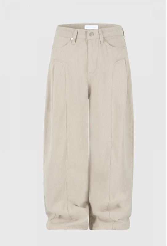 French incision wide pants (3 colors)