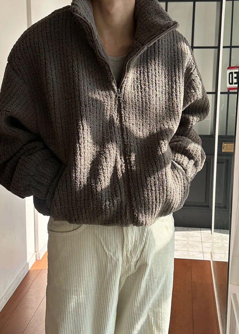 [Unisex] Soft touch highneck fleece zip up(3color)