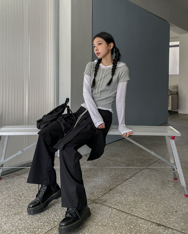 Epic Layered Pleated Skirt Pants