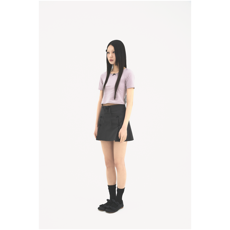 Ribbon pleats skirt