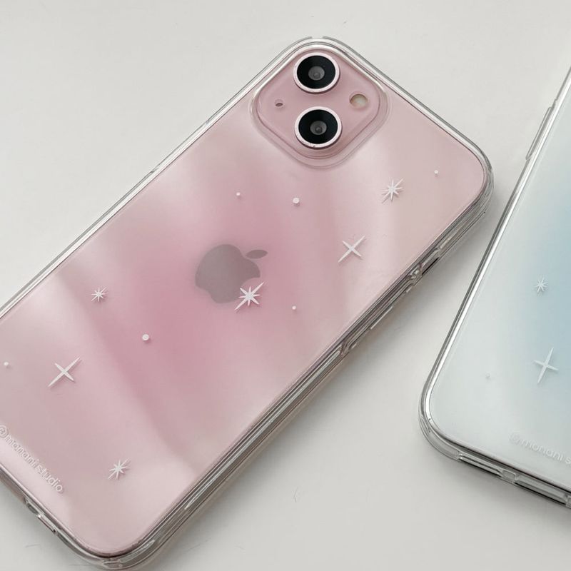 Monani Studio（モナニースタジオ）の「[Gel-hard] Twinkle blur Phone case (pink)（Smartphone Accessories）」