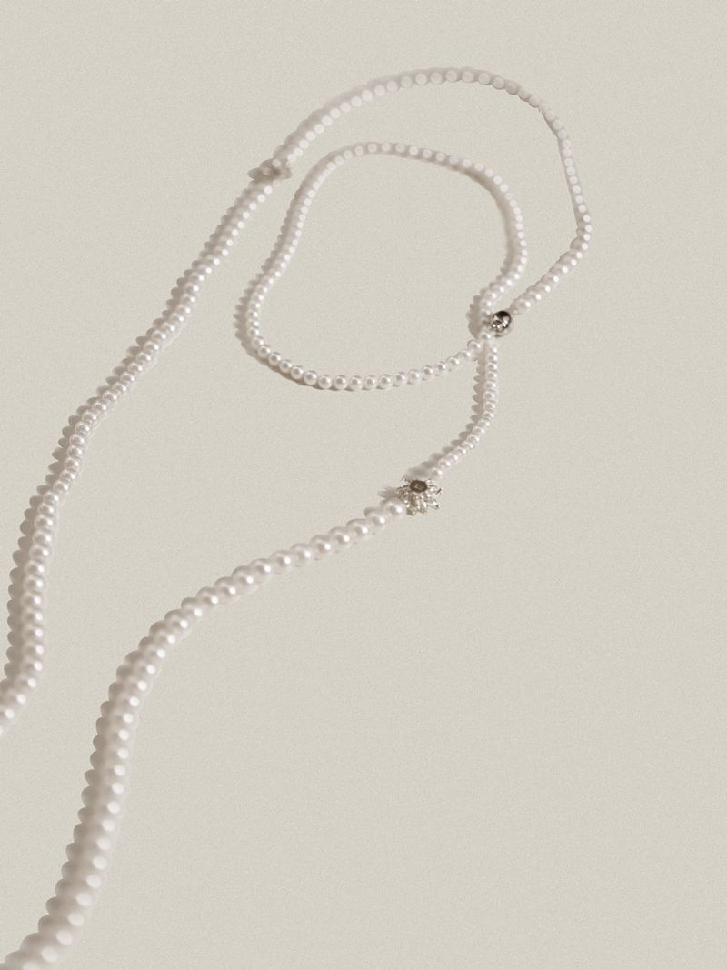 Sea Sparkle Long Pearl Necklace