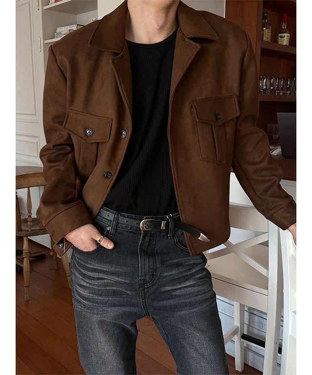 [F/W] Light two pocket suede jacket(2color)