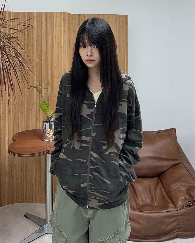 Ferren Camo Light Hood Zip-Up
