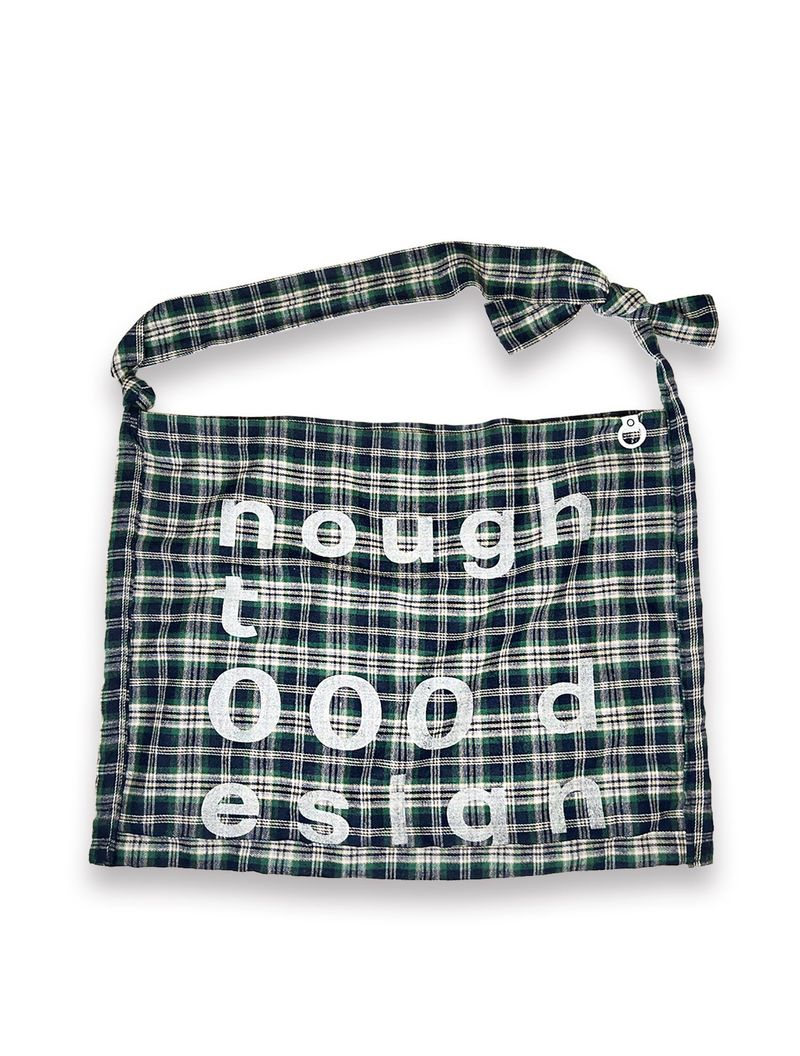 000 Design Check Tie Bag / Navy