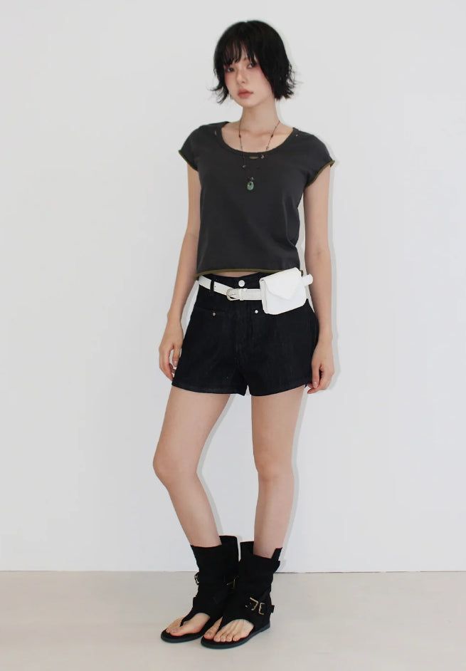DAMAGE COLOR-BLOCK TEE