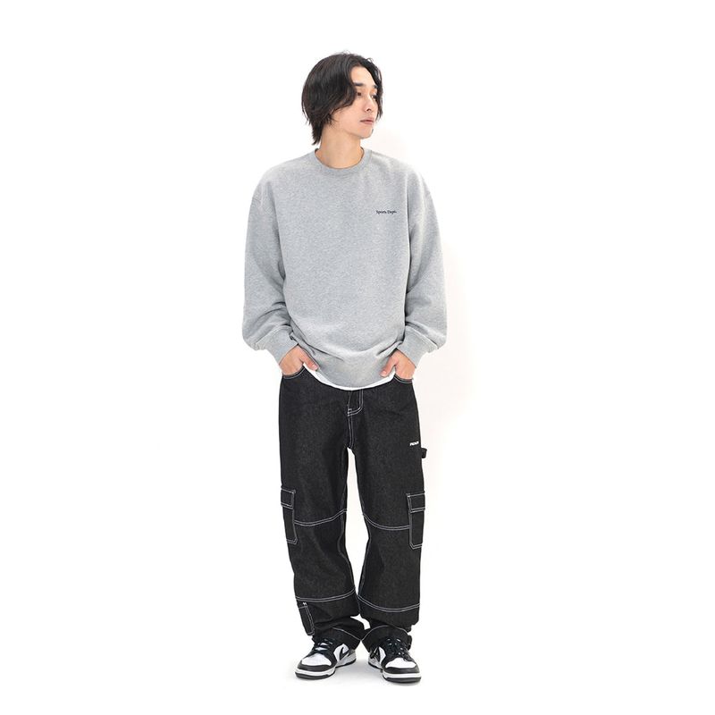 Sport Dept Flocking Logo Sweatshirt - Melange Grey
