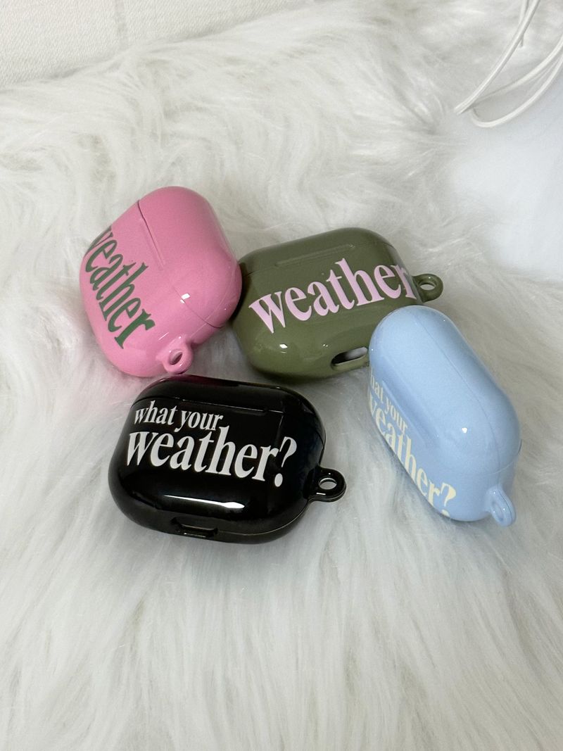 weather Airpods case-black(gray)