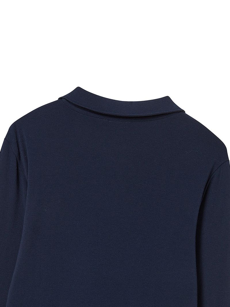 SLIM COLLAR L/S (NAVY)