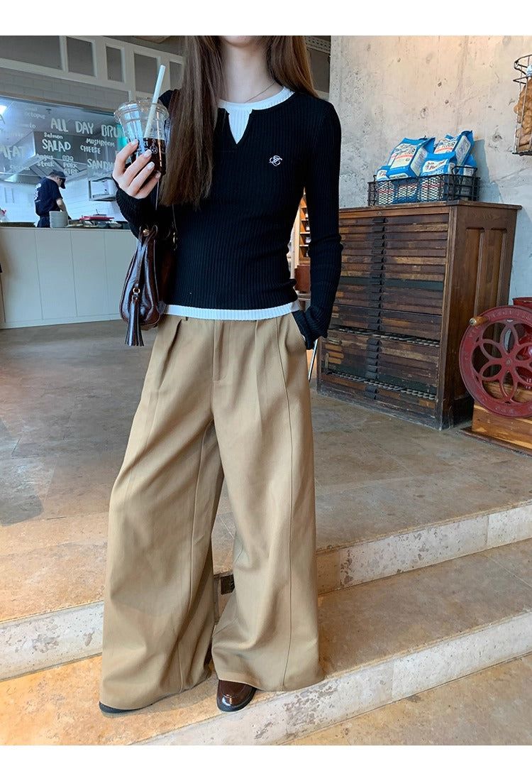 Super Pintuck Wide Cotton Pants