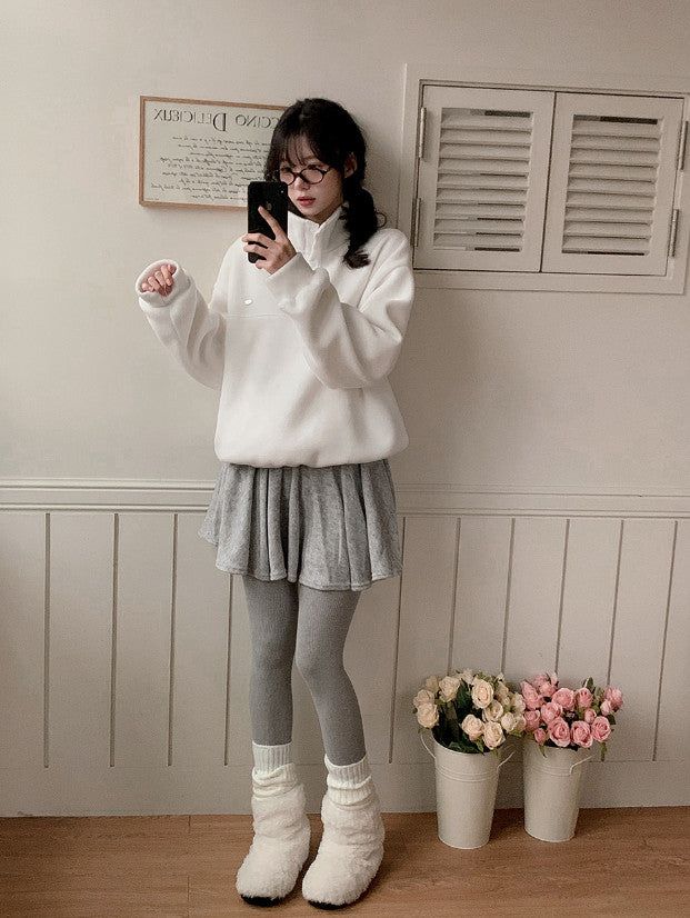 #Soft Rib Knit Leg Warmer (4color)