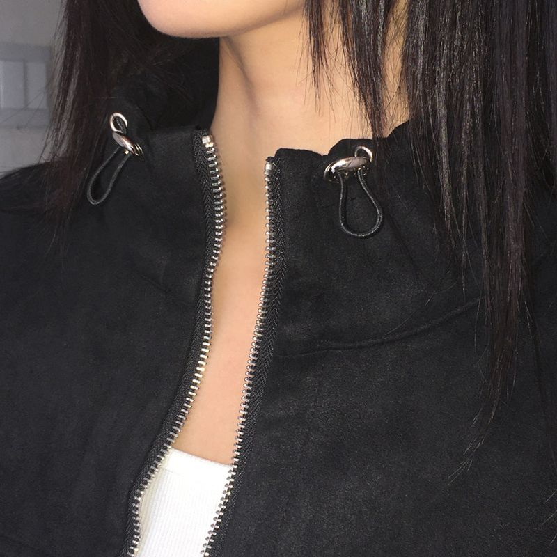 [FW Recommended Item] Nuen Suede Slit String Zip-Up Jacket