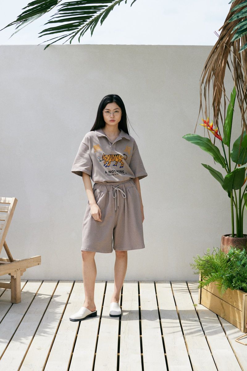 PIN-KNIT WIDE 1/2 PANTS (Beige)