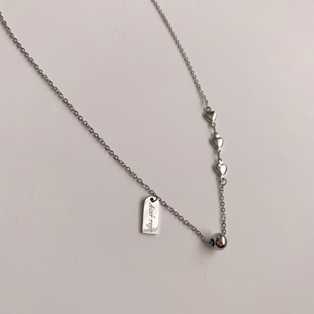shii Ball Simple Heart Two Way Handmade Necklace