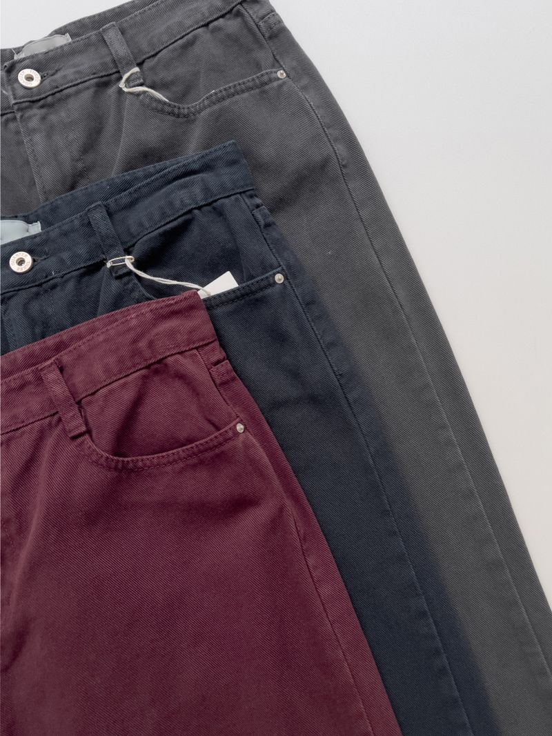 602 Dyed Cotton Wide Pants