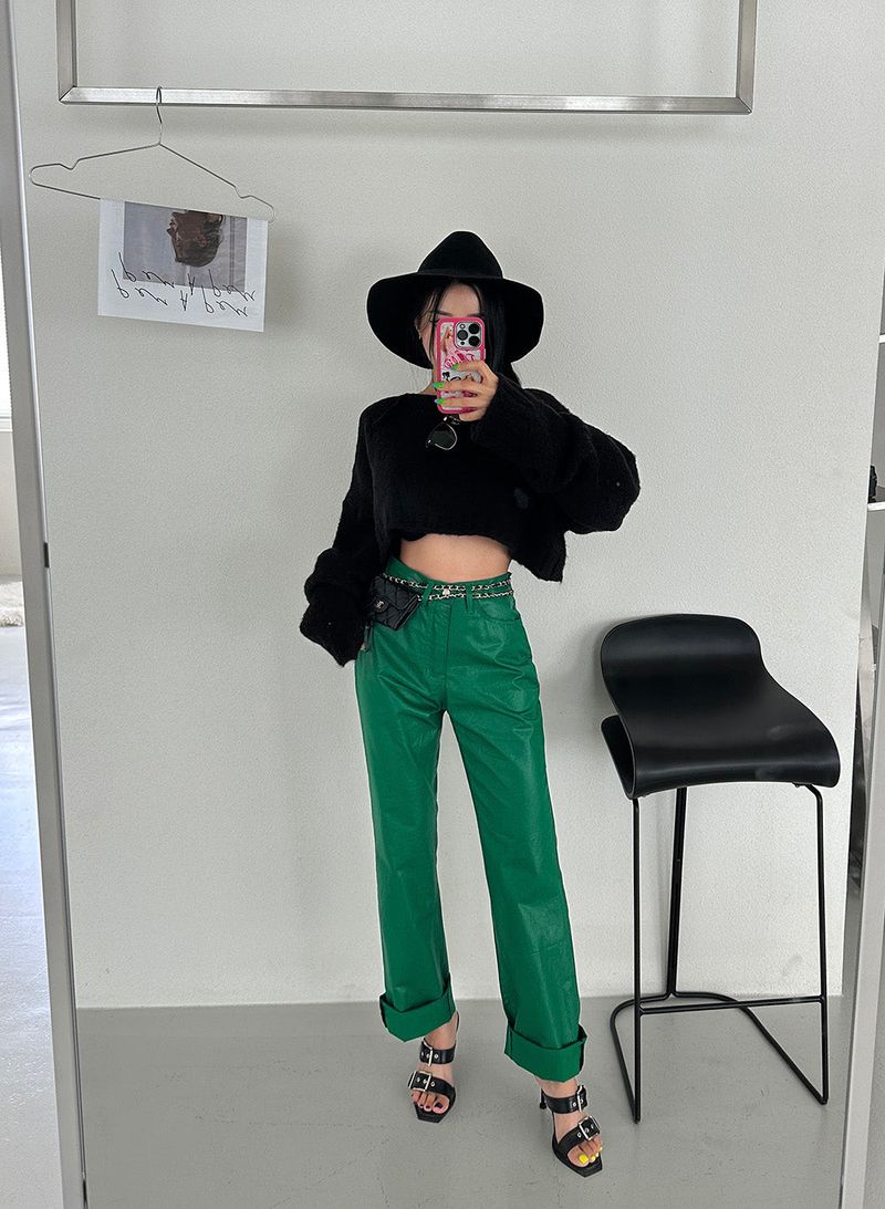 salt wool cropped knitwear