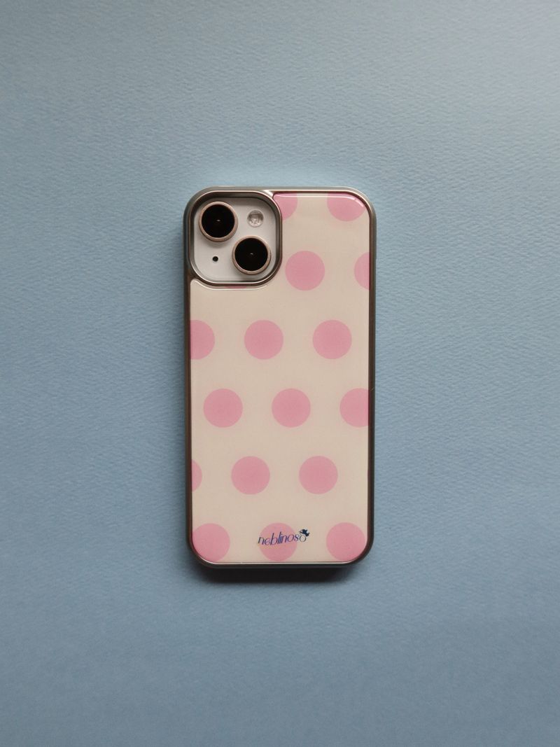 neblinoso（ネブリノソ）の「ドットシルバーエポキシーケース [baby pink]（スマホグッズ/小物）」