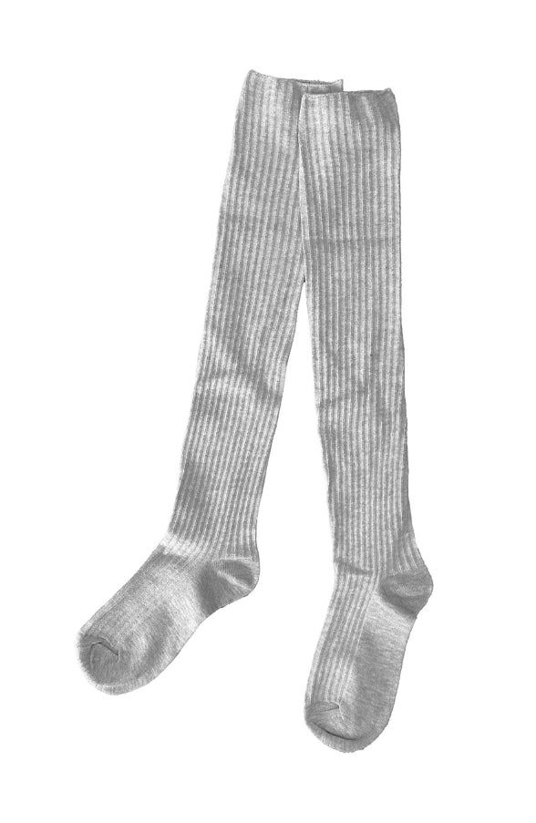 Basic Rib Long Knee Socks