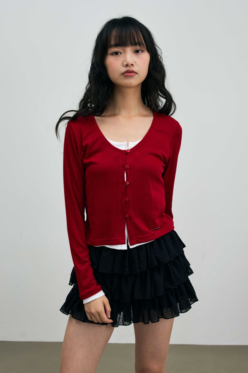 MINI HEART CANCAN SKIRT PANTS / BLACK