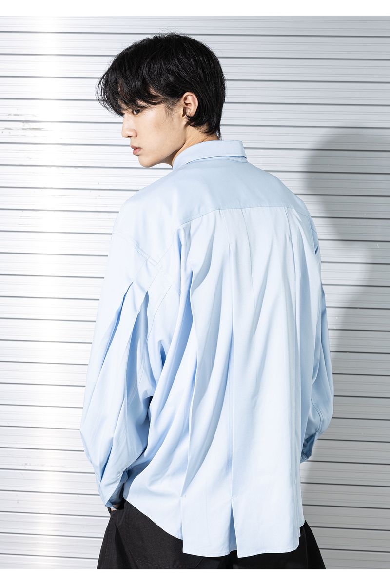 SILKY INCISON PLEATS SHIRTS