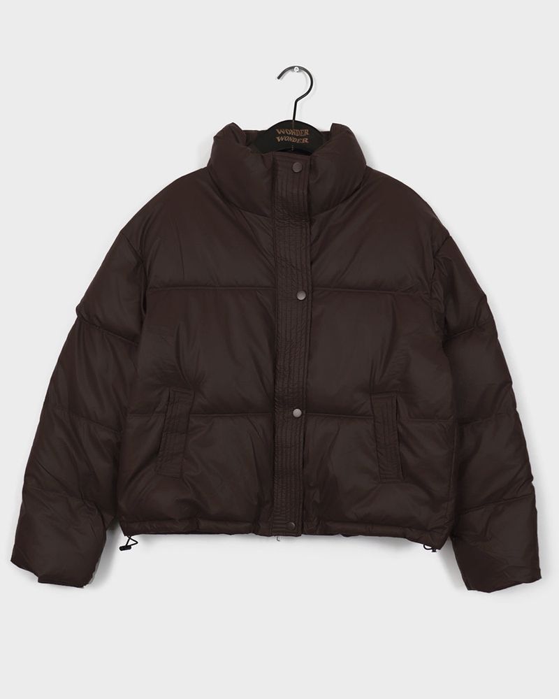 Yukan Matt Basic Oversized Fit Short Padded Jacket