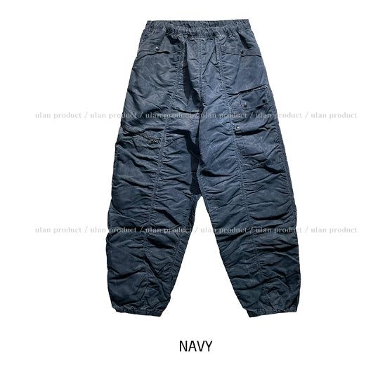 Piper shirring nylon jogger pants