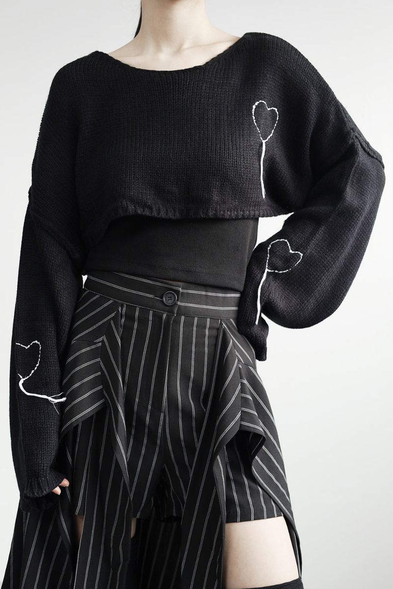 NONCODE（ノンコード）の「Solas Heart Crop Knit（Tops）」