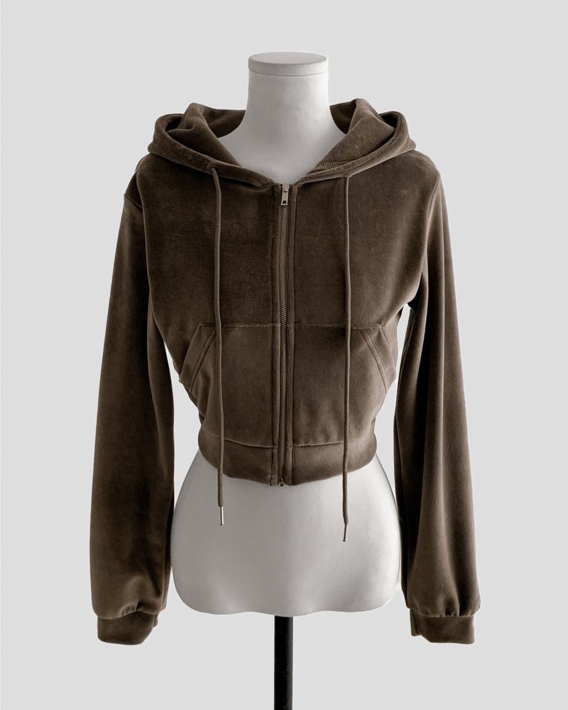 nini velvet crop hood JP