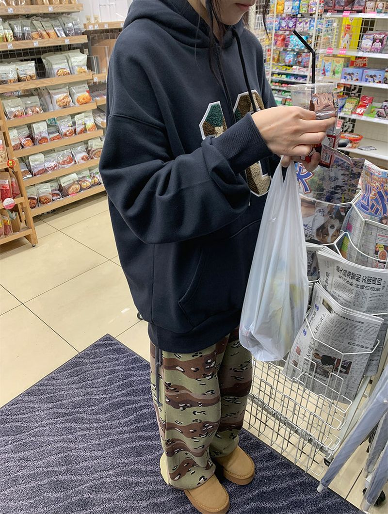 CAMO FLEECE PATCH HOOD (4C)