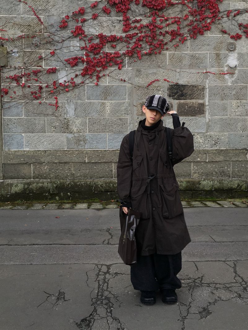 Fine Over Long Hooded Jacket 3C
