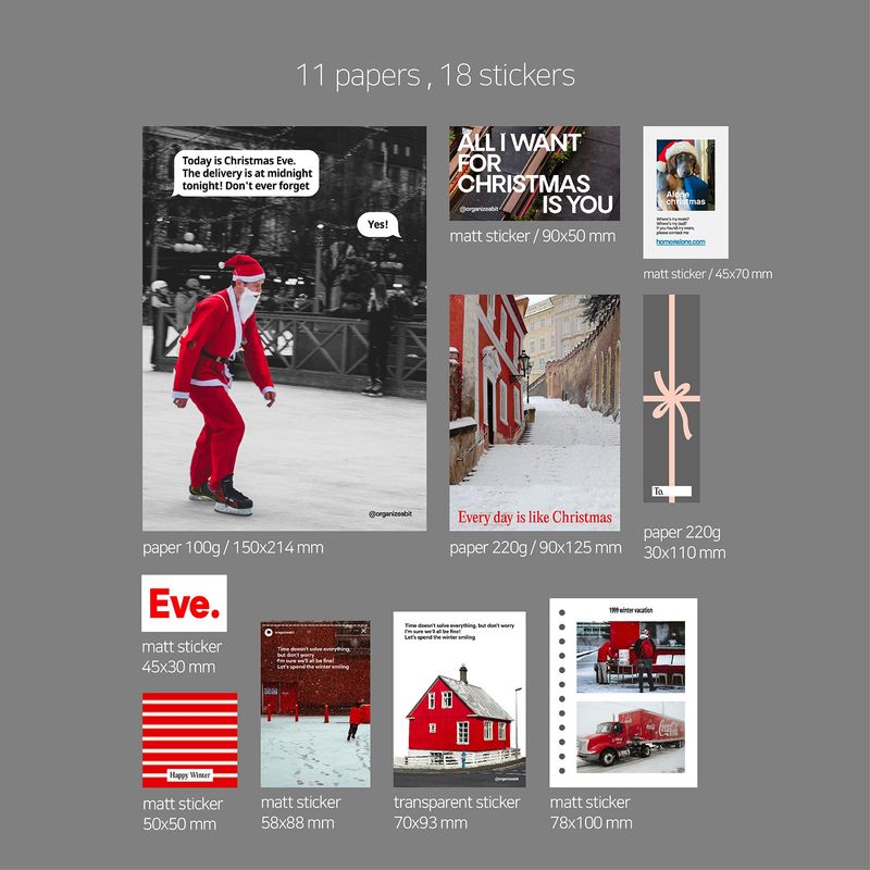 oab winter pack / scrap sticker set