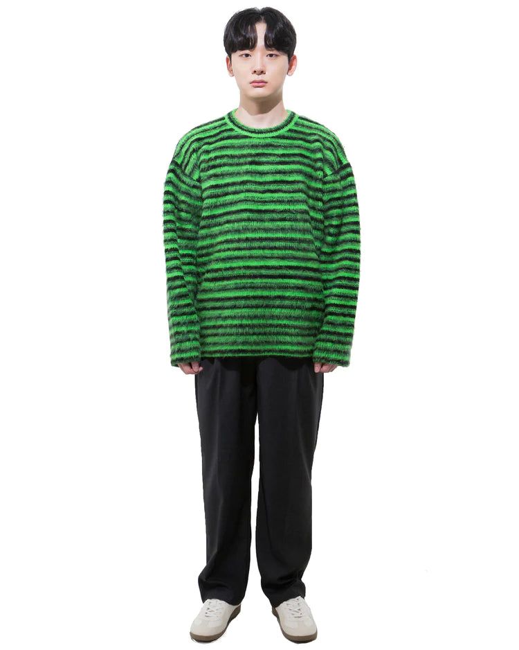 モヘアラウンドニット-GREEN (送料込)- WooStore