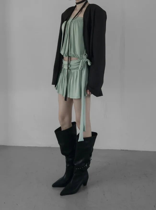 Bio Collarless Maxi Jacket