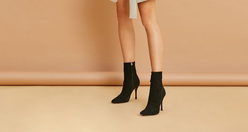 Socks Boots_Black Suede