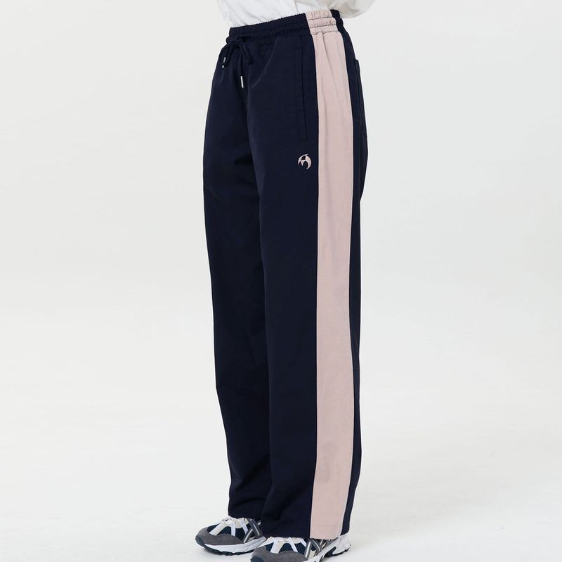 Line color block wide track pants