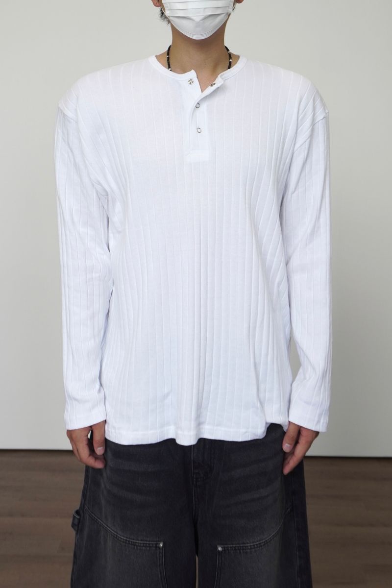 simple line henry neck long-sleeve 3C