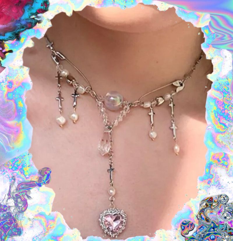 MÜCE（ミュセ）の「0082 Zirconia heart drop pin necklace（Accessories）」