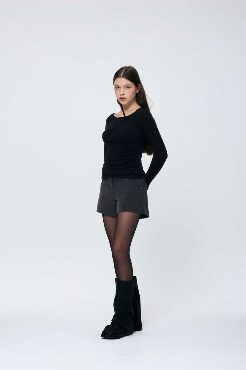  SILEN CORDUROY MICRO PANTS / CHARCOAL
