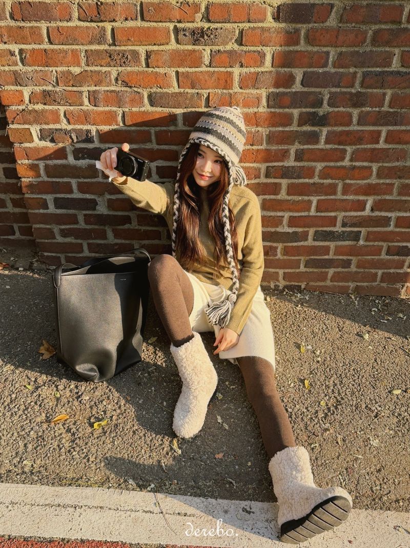 handmade stripe knit hat