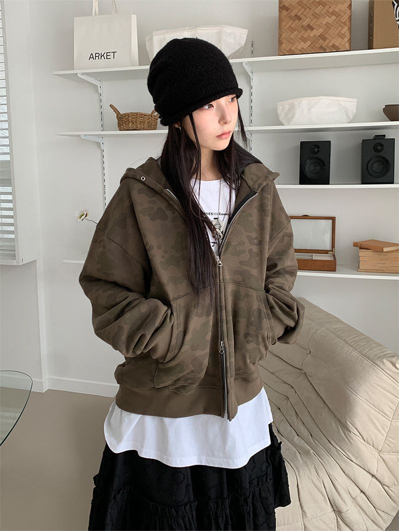 CAMO 2WAY SWEAT HOODIE (2C)