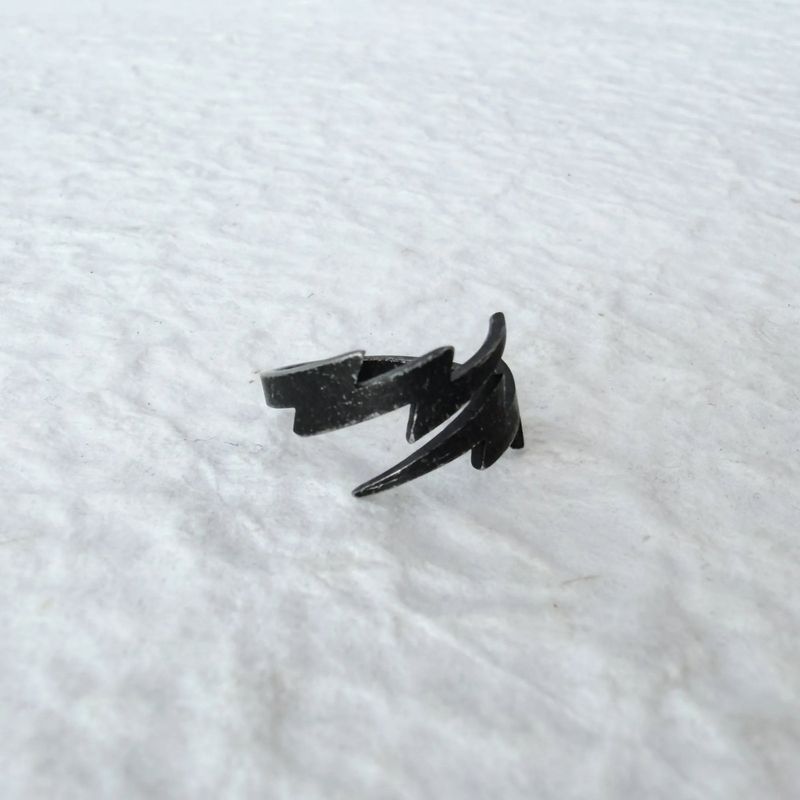 Obsidian Lightning Ring
