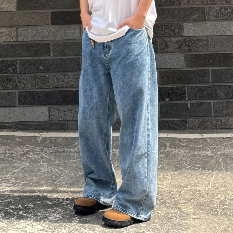 Usual Wide Denim Pants - 2COLOR