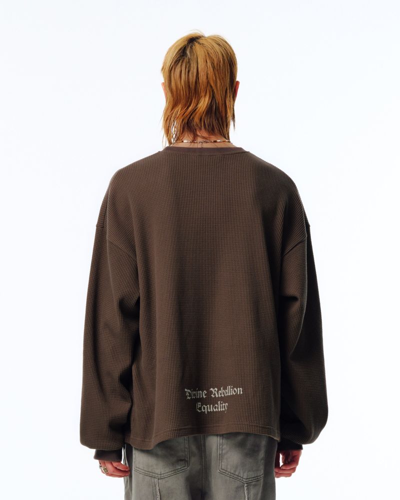 Divine Waffle Long Sleeved/Dark Brown