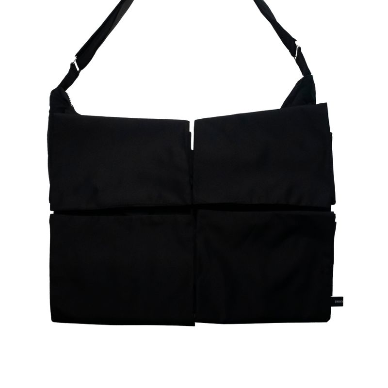 Knotted Shoulder Bag (Nylon-Black)