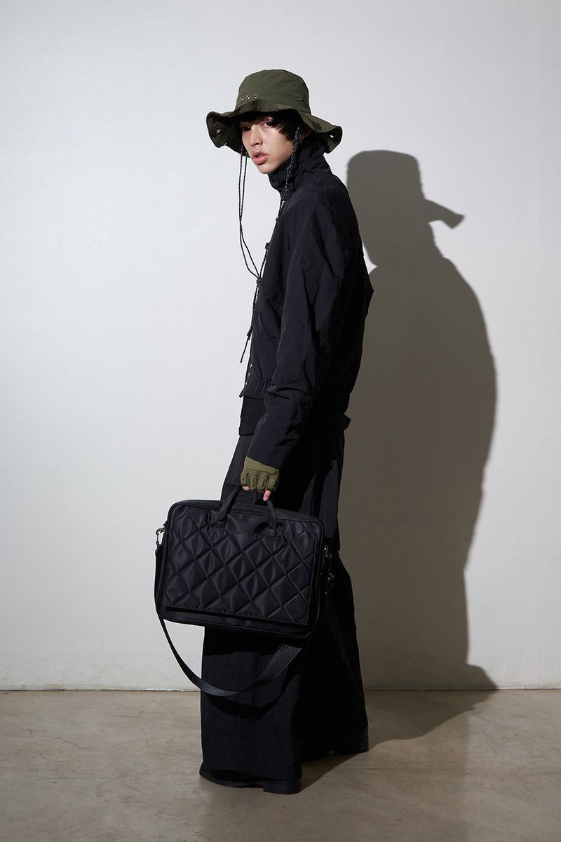 Nylon Quilted Briefcase