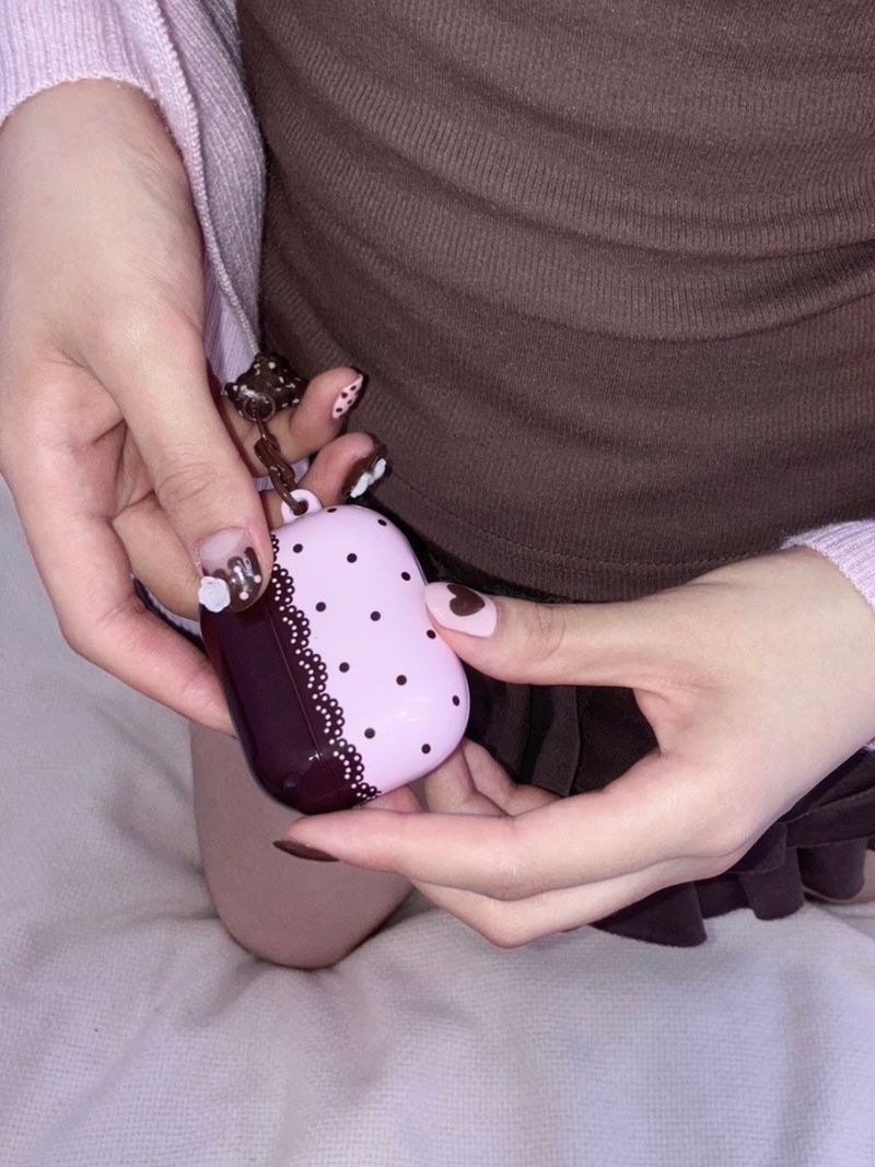 strawberry chocolate earphones case (only case)