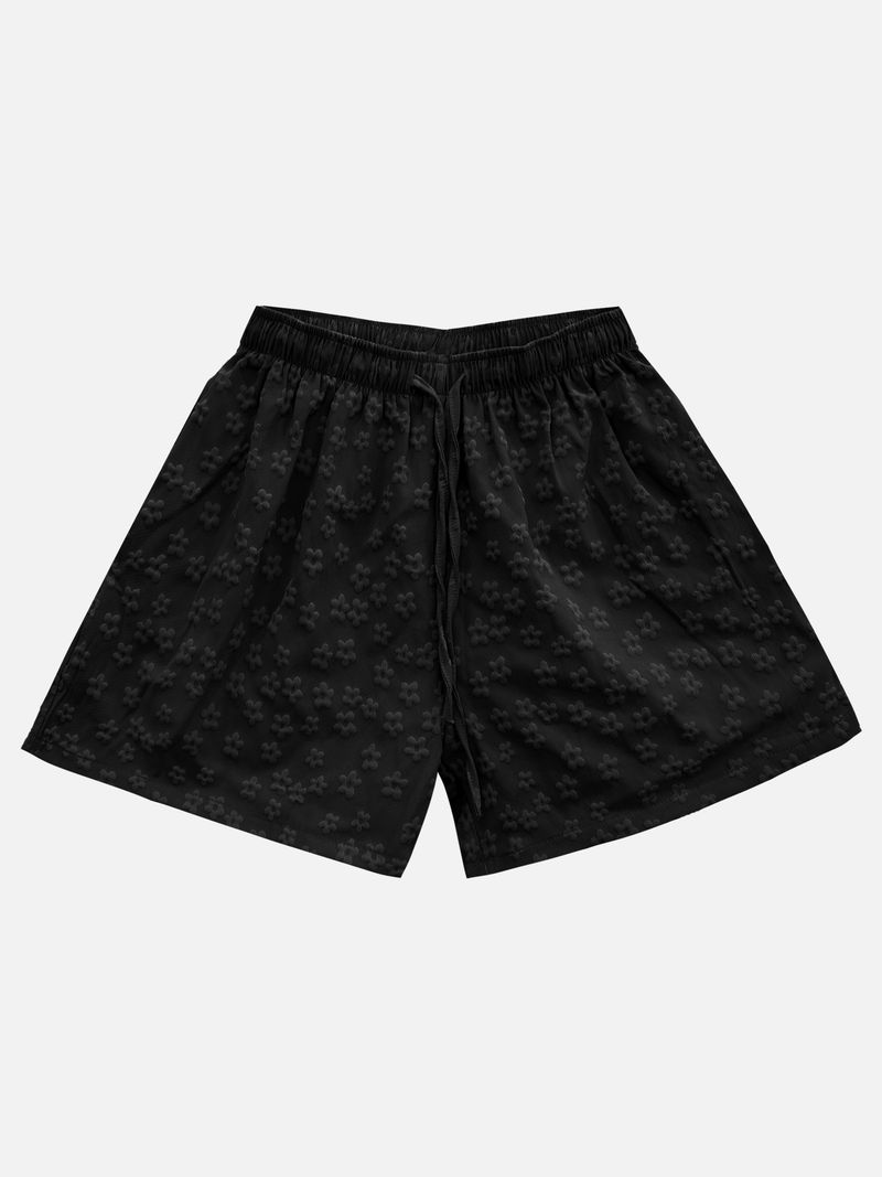 Zan Flower Embossed Short Pants (5c)