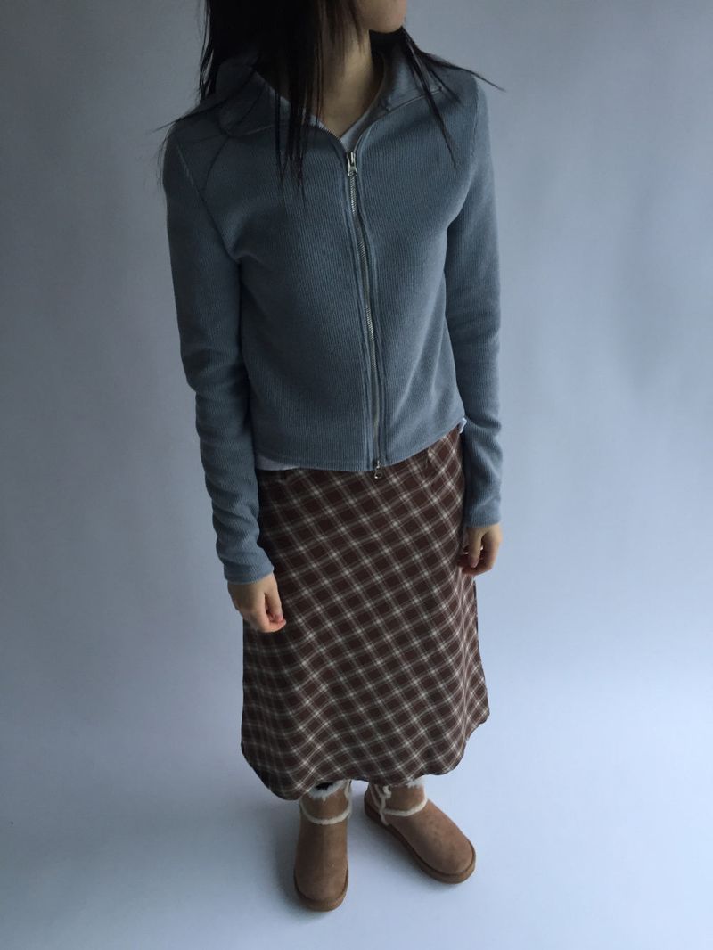 Tencel Vintage Checkered Skirt