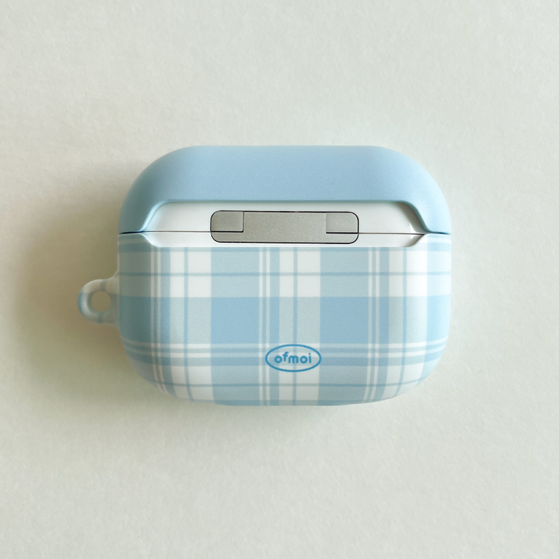 soft blue matte hard airpods case