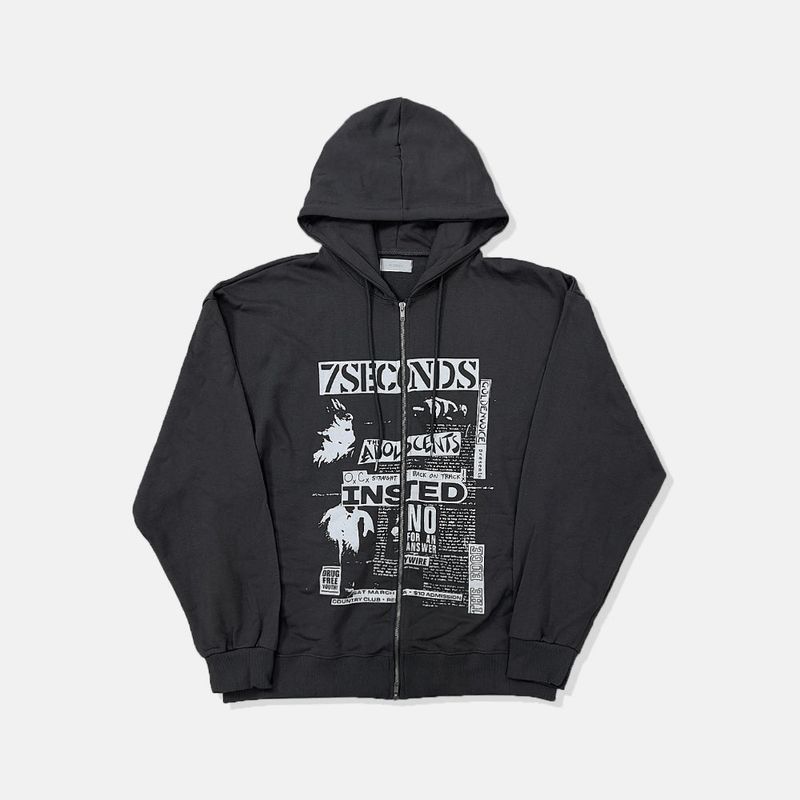 Second Oversized Fit Hoodie Zip-Up